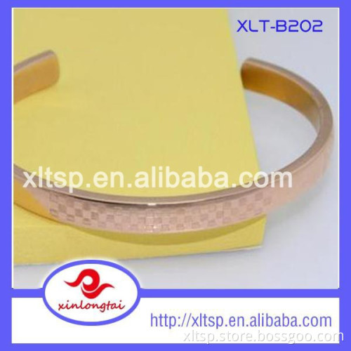 XLT-B202 China wholesale stainless steel jewelry 18k fake gold bangles dubai jewelry